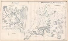 Jefferson, Pittsburg, Hubbard, Webster, Carisle, New Hampshire State Atlas 1892 Uncolored